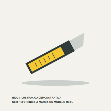 Ilustração demonstrativa Bidu: estilete 18