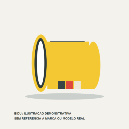 Ilustração demonstrativa Bidu: vinil brilho
