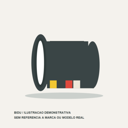 Ilustração demonstrativa Bidu: vinil fosco